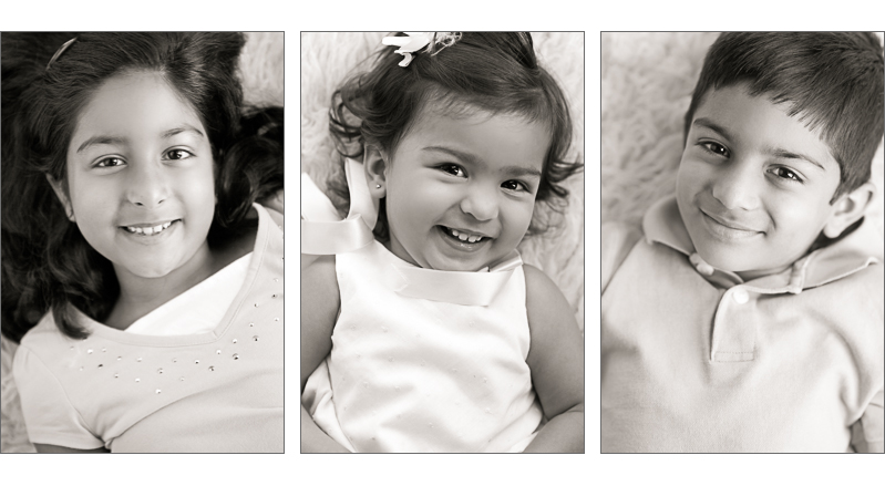 Make your DIY photo session easier by using individual photos of the kids 